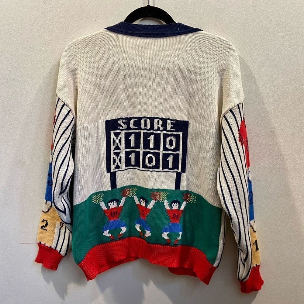 Vintage Ugly Sweater Game Day, Fall, Funky Tailgate, Teacher Knit All Over Print - Picture 8 of 11